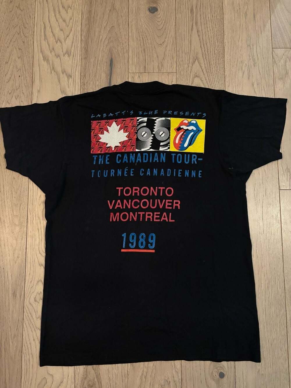 Vintage 1989 Rolling Stones Steel Wheels Canadian Tour T-Shirt - Picture 2 of 7